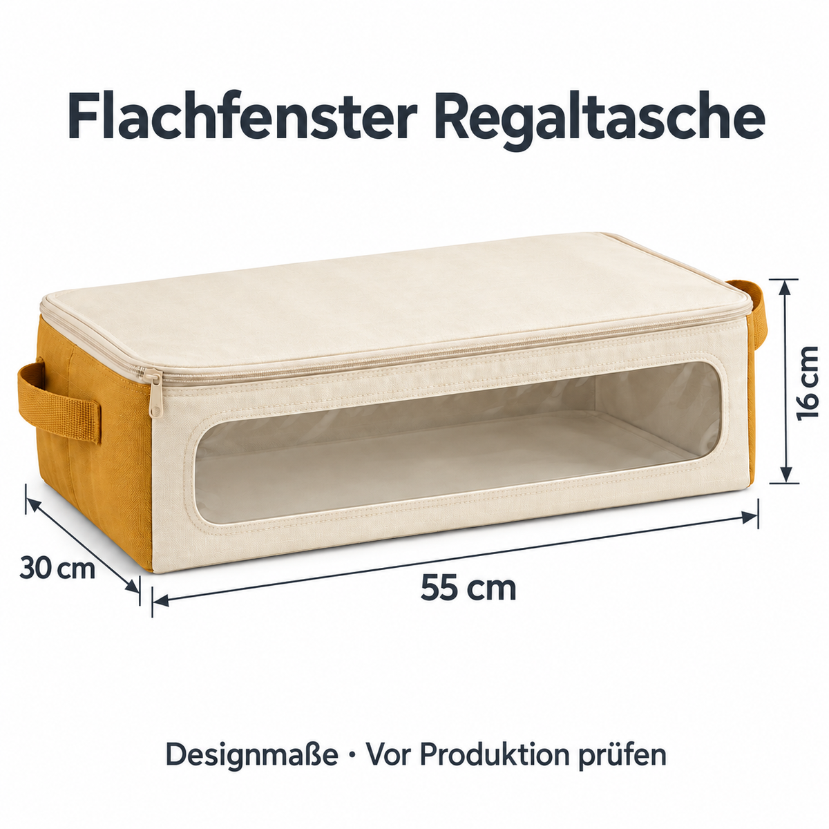 Flachfenster Regaltasche